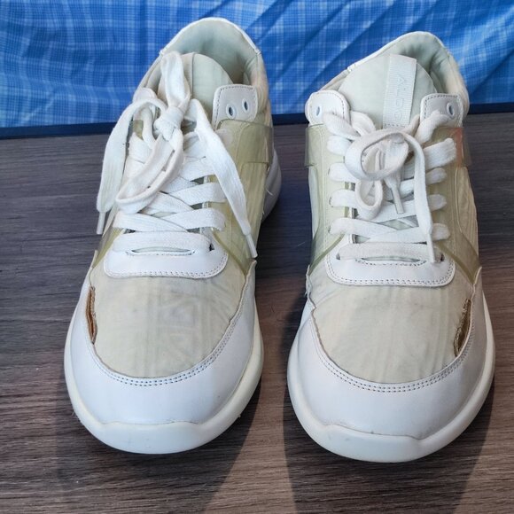 Aldo sneaker white with gold details men's size 10 - Picture 3 of 12